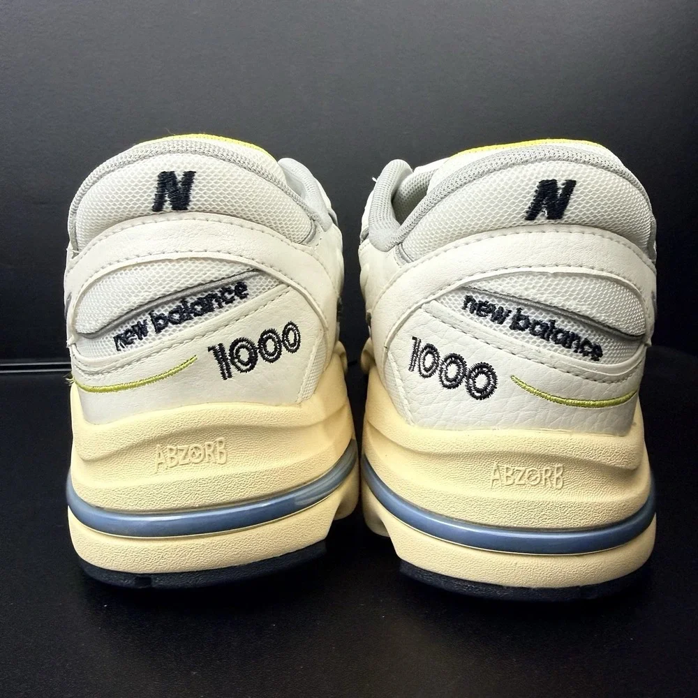New Balance 1000 Mens Size 8.5 Shoes M1000CA‎ Sea Salt Heron Blue Sneaker White